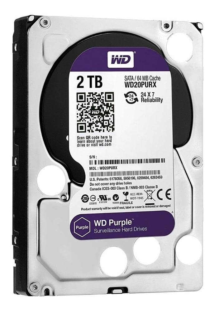 2TB WD Purple Surveillance HDD  3.5"